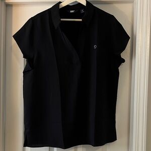 Chase Lands' End Women's short sleeve Black Blouse